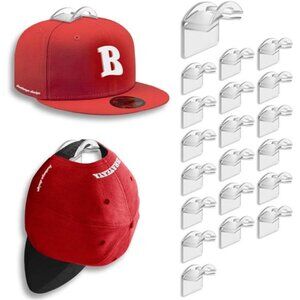 Hat Hangers for Wall, No Drilling Caps Holder Organizer, Adhesive Hat Hooks